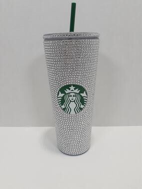 Starbucks Travel Tumbler with Crystal Bling 24 Oz Venti Cold Cup